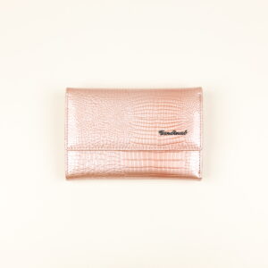 Жіночий шкіряний міні гаманець cardinal лаковий (компактний, на кнопці)