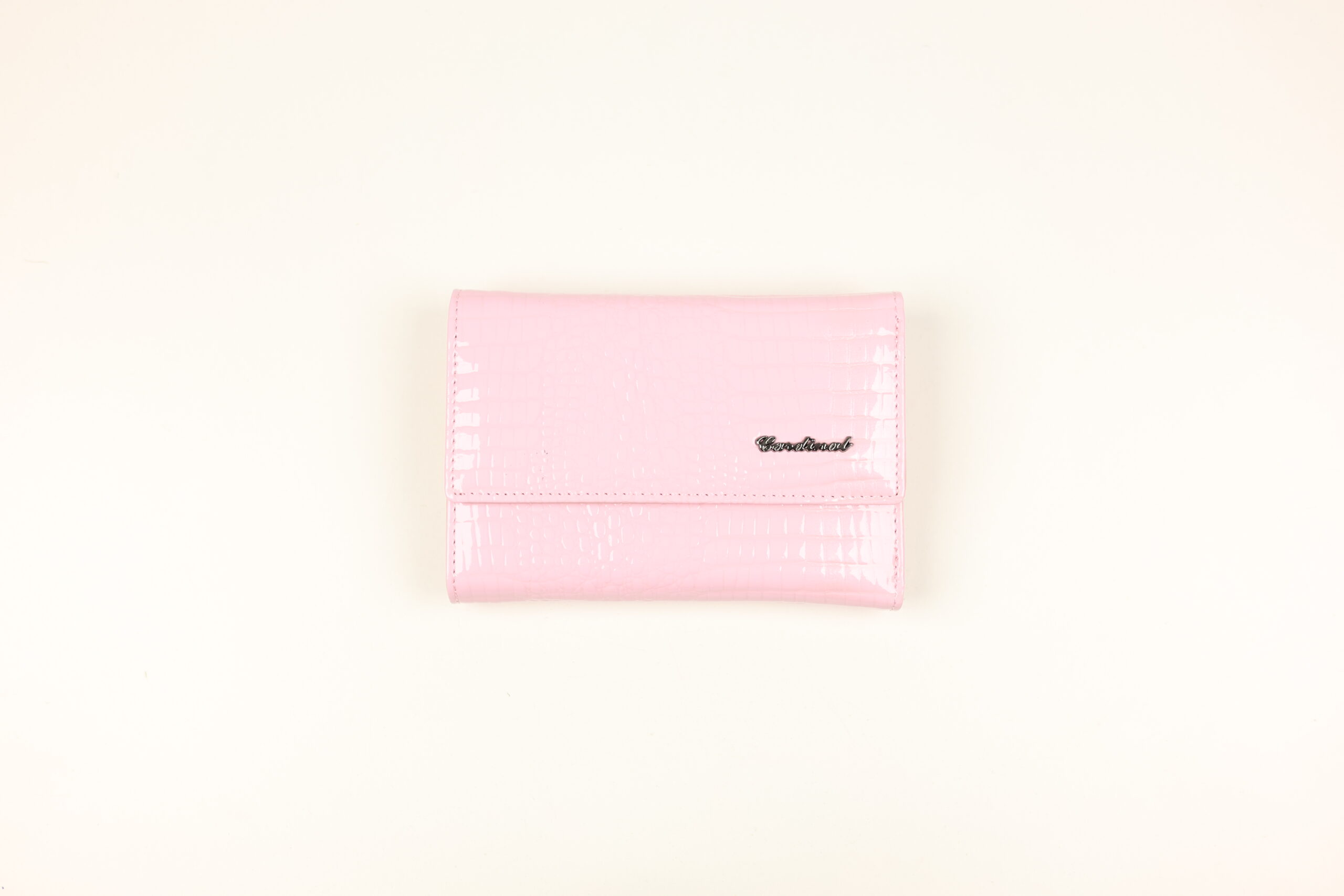 Жіночий шкіряний міні-гаманець Cardinal лаковий (компактний, на кнопці)