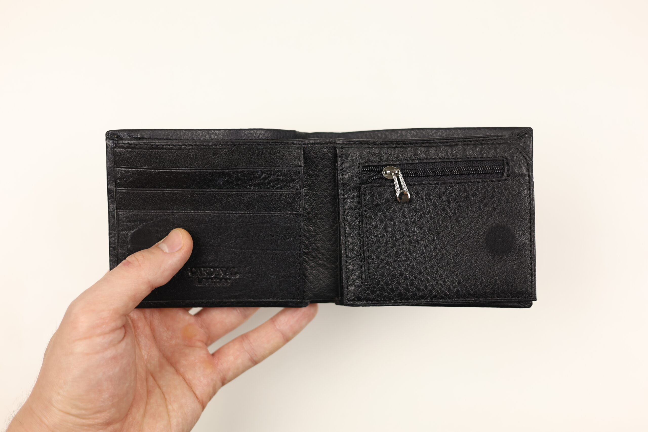 Чоловічий шкіряний гаманець cardinal без застібки (зовнішня кишеня + відділення Чоловічий шкіряний гаманець cardinal без застібки (зовнішня кишеня + відділення
