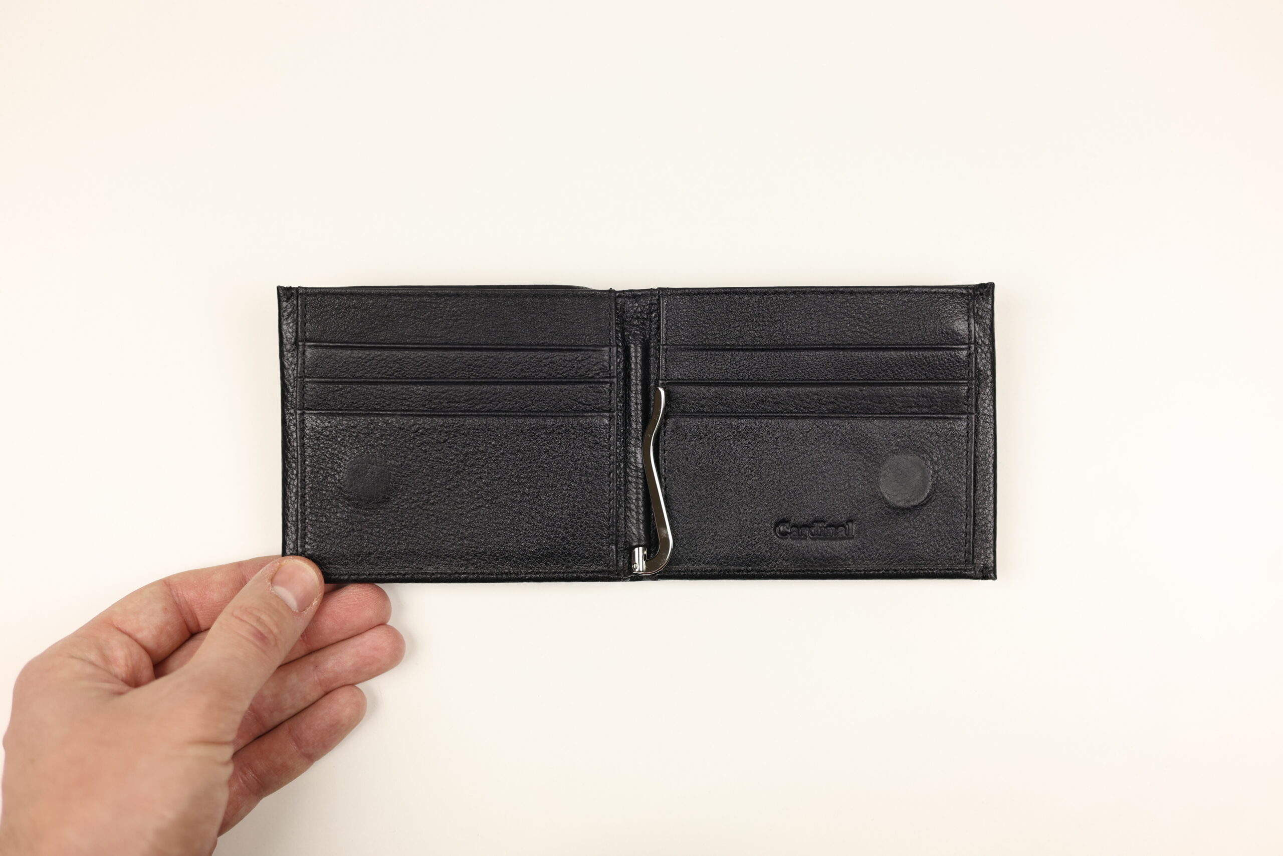 Чоловічий шкіряний затискач для грошей cardinal (з монетницею на блискавці) Чоловічий шкіряний затискач для грошей cardinal (з монетницею на блискавці)