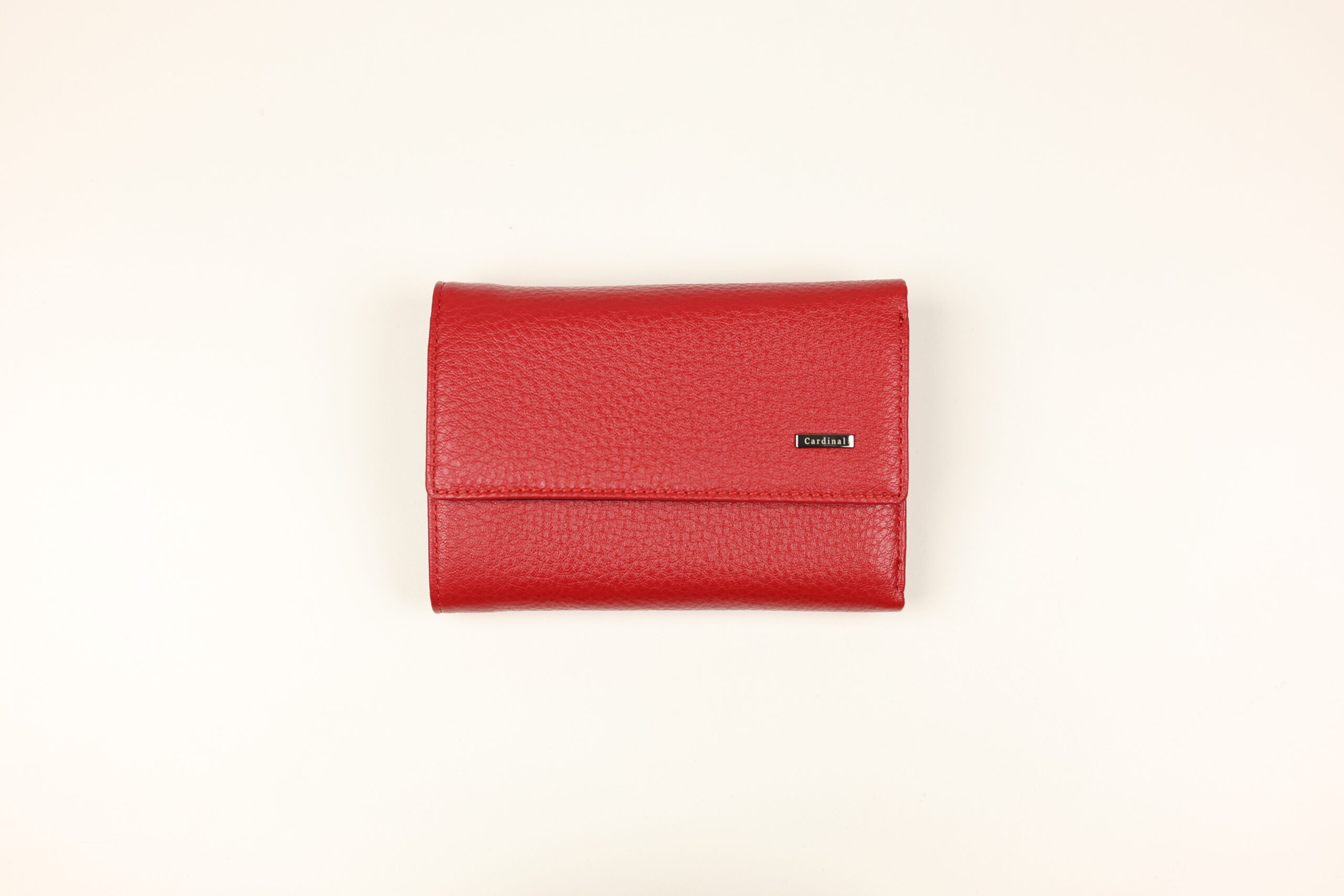 Жіночий шкіряний гаманець Cardinal середнього розміру (матова шкіра, червоний)