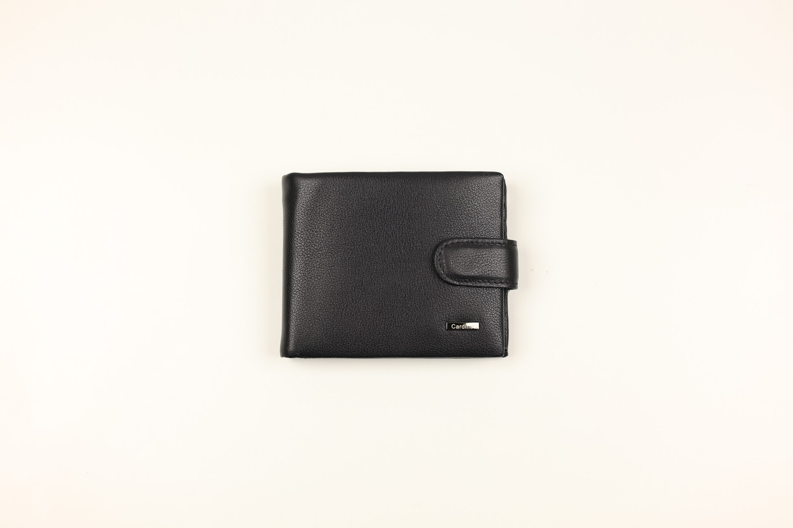 Чоловічий шкіряний гаманець Cardinal на кнопці (зовнішня монетниця на блискавці)