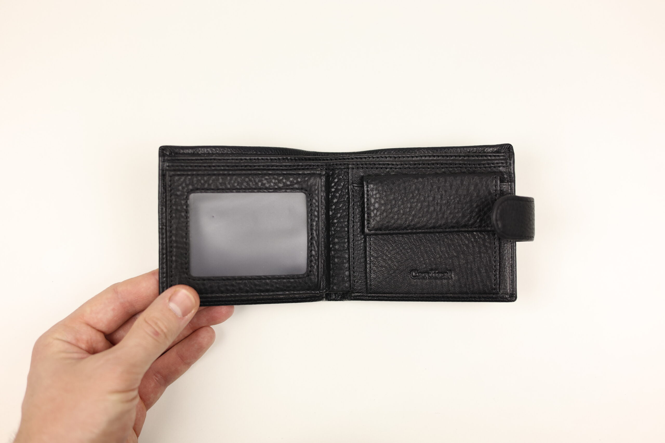 Чоловіче шкіряне портмоне cardinal горизонтальне на кнопці (2 прозорих вікна) Чоловіче шкіряне портмоне cardinal горизонтальне на кнопці (2 прозорих вікна)